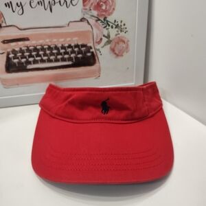 Vintage Y2K Polo Ralph Lauren Cotton Canvas Adjustable Unisex Wear Tennis Visor
